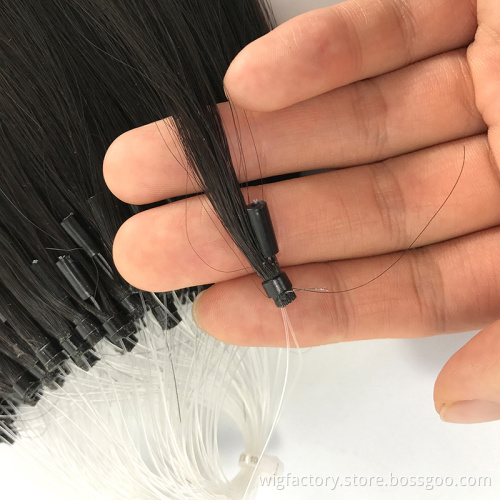 Wholesale price micro link human hair extensions,10a grade indian remy real hair extensions